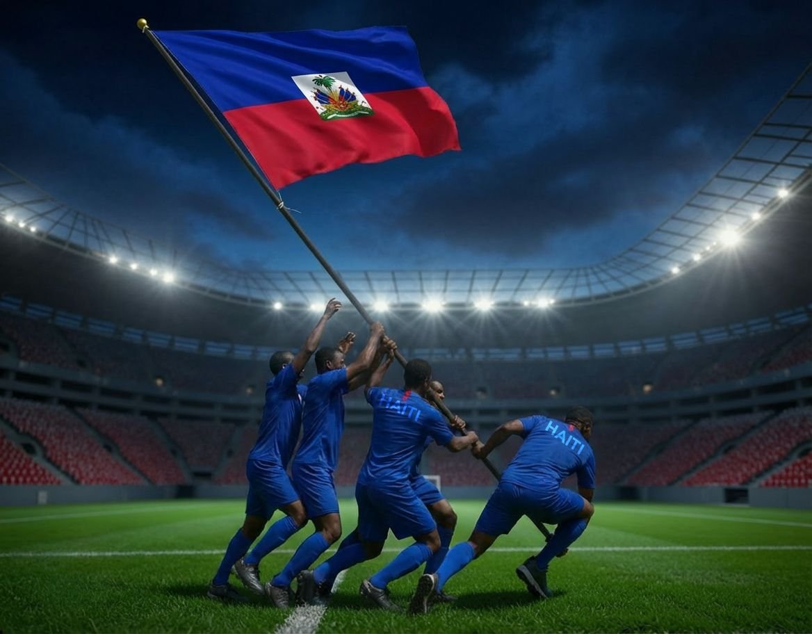 Stade de football vu du ciel